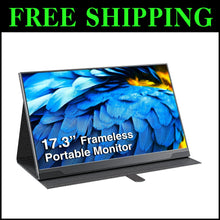 Load image into Gallery viewer, 17.3-Inch FHD Portable Gaming Monitor - USB-C, HDR, FreeSync &amp; Built-in Speakers