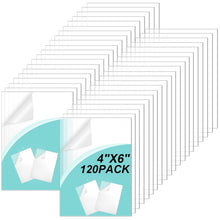 Load image into Gallery viewer, Versatile 4x6” Clear Acrylic Sheets (120-Pack) for Custom Frame Replacements
