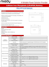 Load image into Gallery viewer, Premium 12V 16Ah Lithium Deep Cycle Battery with 3000+ Cycles for Versatile Use