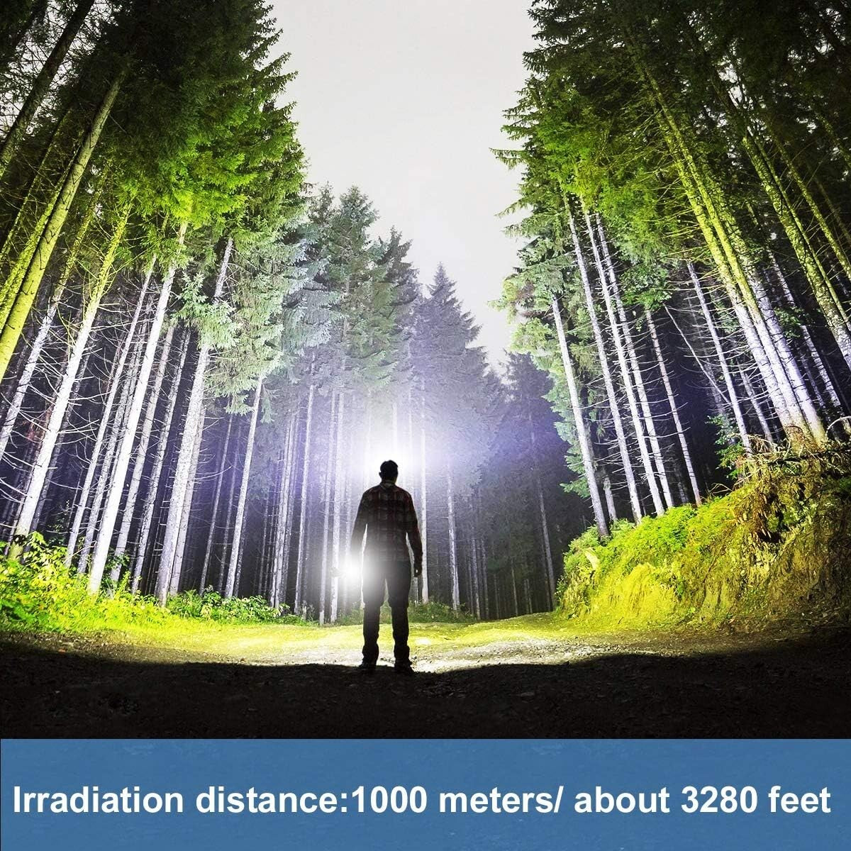 Heavy-Duty X-Large LED Spotlight with Tripod - Perfect for Camping & Fishing