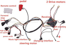 Load image into Gallery viewer, Children's DIY Electric Car Kit: No-Solder Wiring Harness &amp; Remote Control Gear