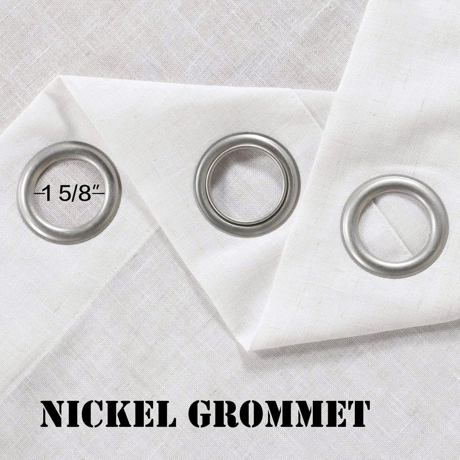 Soft Linen Sheer Curtains with Grommet Top – Elegant 2 Pack 52" x 96" Panels