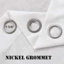 Load image into Gallery viewer, Soft Linen Sheer Curtains with Grommet Top – Elegant 2 Pack 52" x 96" Panels