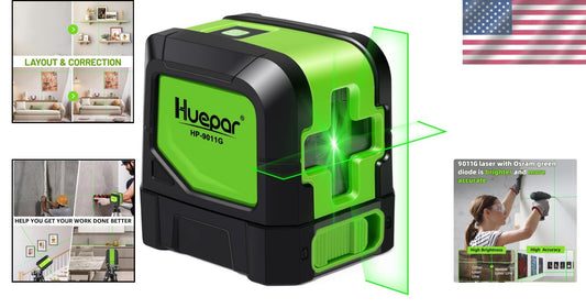 Durable Battery-Powered Green Laser Level - Ideal for Decoration & Construction