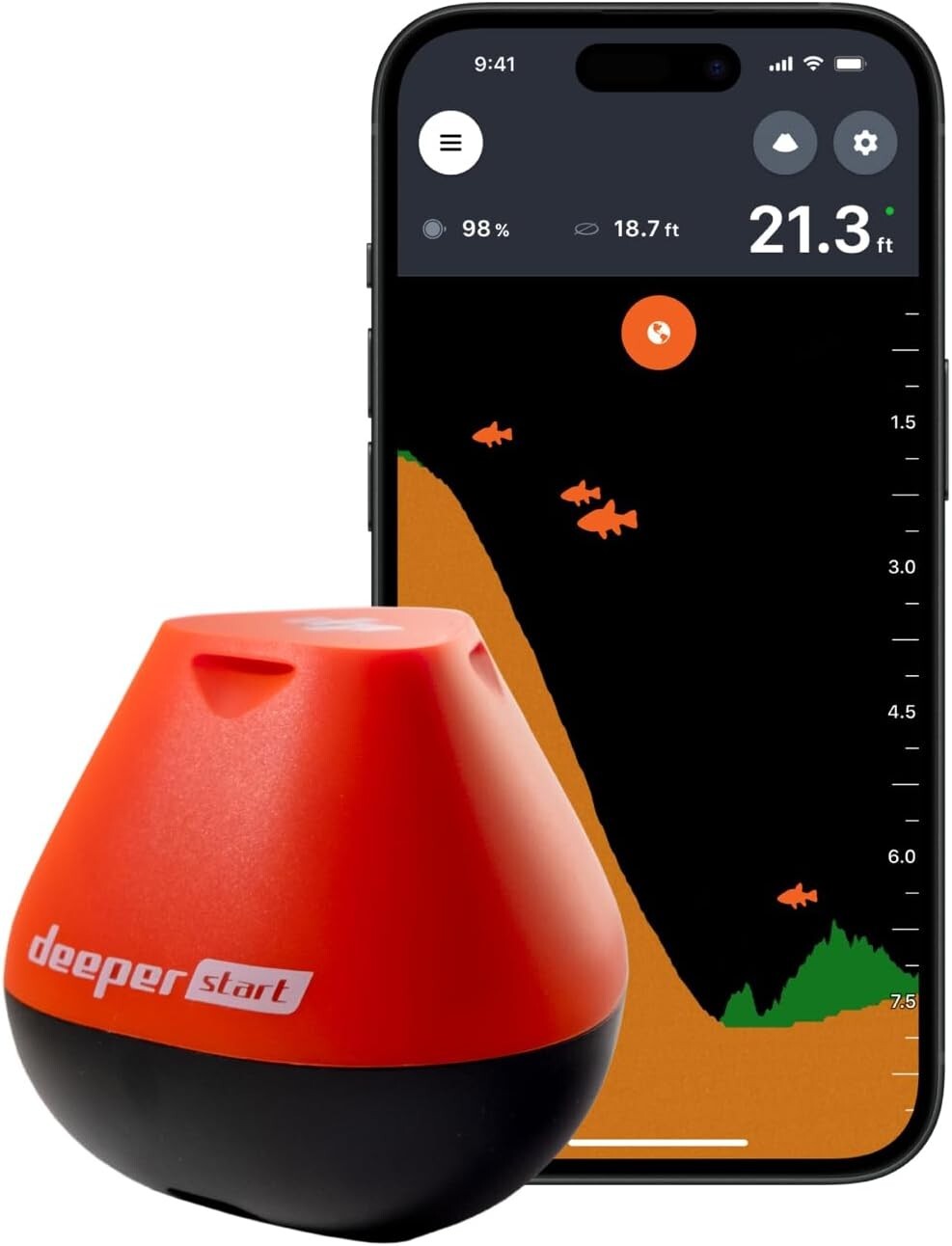 Wireless Fish Finder with Smartphone App - Perfect for Shore or Kayak Fishing