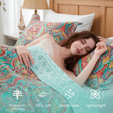 Load image into Gallery viewer, Luxurious Cotton Quilt Set with Gorgeous Floral Pattern - California King Size