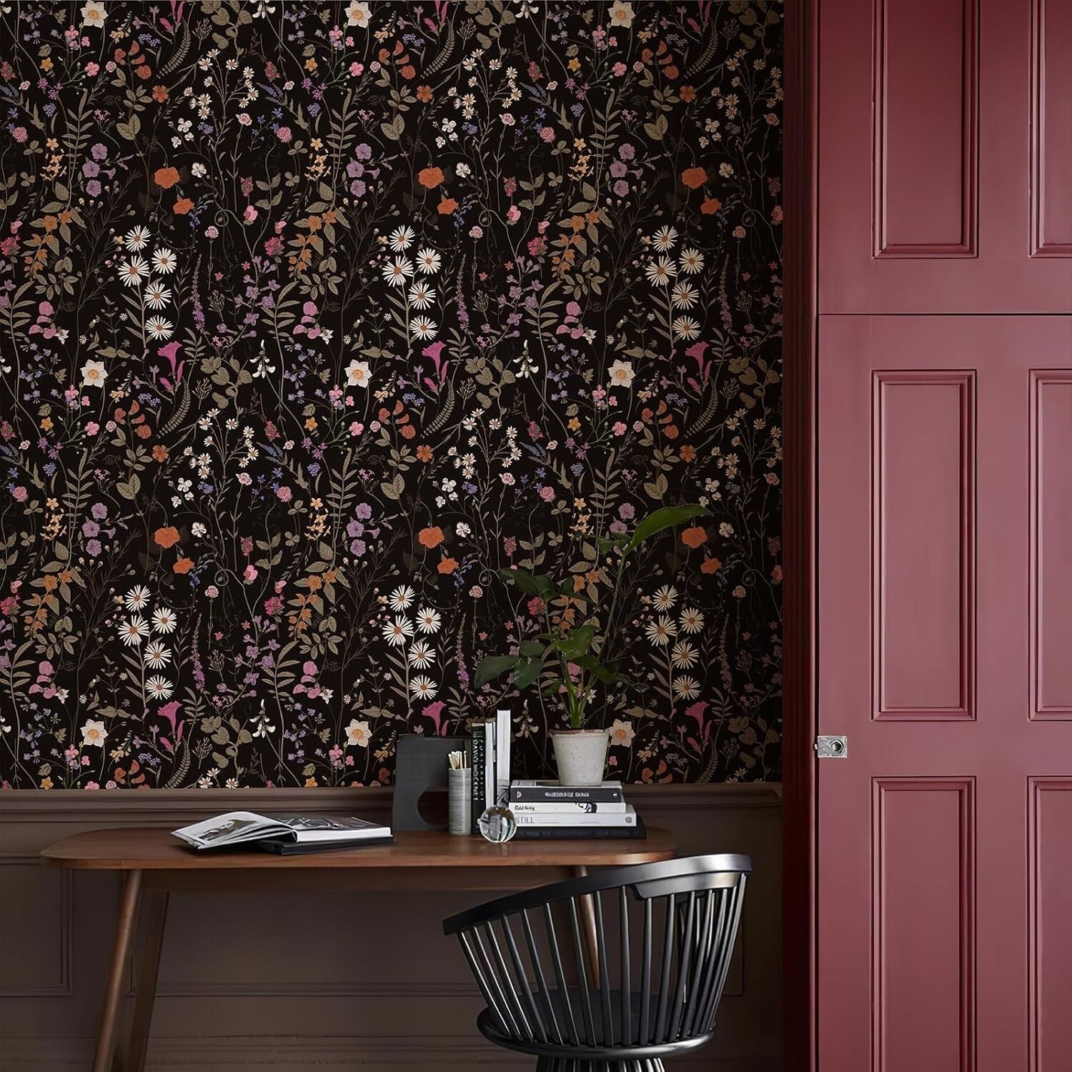 Premium Stain Resistant Floral Peel & Stick Wallpaper - Perfect for DIY Lovers