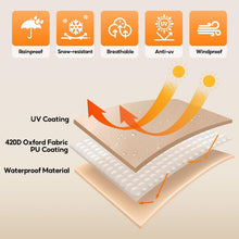 Load image into Gallery viewer, Elegant Beige Waterproof 3-Seat Swing Cover with UV Protection &amp; Storage Bag