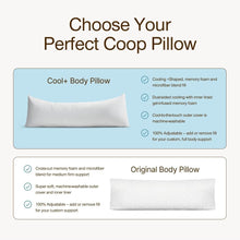 Load image into Gallery viewer, Full Body Support Pillow 18x52 for Pregnancy &amp; Side Sleepers - Cool+ Adjustable