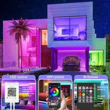Load image into Gallery viewer, Flexible 200ft RGB LED Light Strips for Home &amp; Party – Easy Install, Music Sync