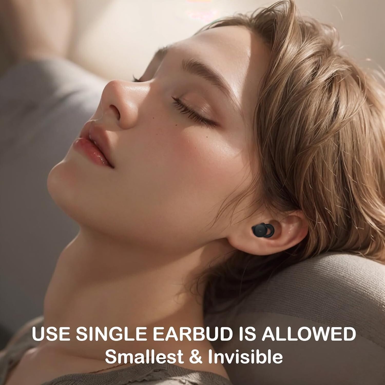 Wireless Sleep Buds for Side Sleeping - Bluetooth Earbuds with Silicone Tips