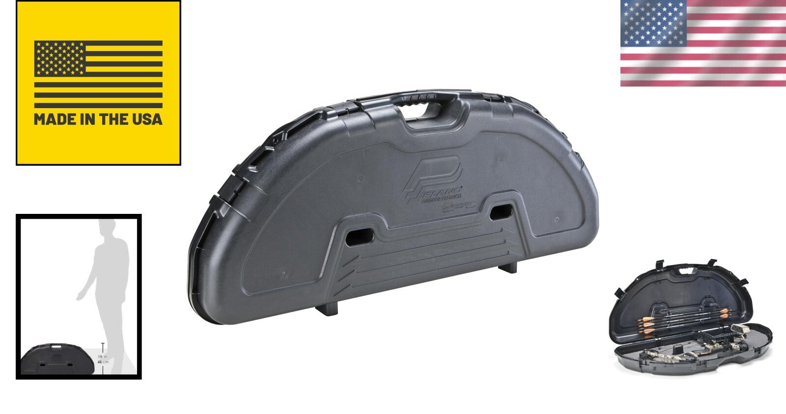 USA-Made Compound Bow Case with Arrow Storage - Safe, Stylish, and Strong