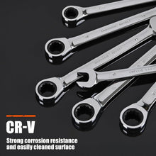 Load image into Gallery viewer, Durable 18pc Metric Ratcheting Wrench Set with Chrome Vanadium and Roll Up Bag