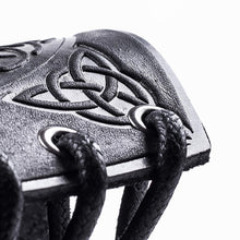 Load image into Gallery viewer, Viking Cosplay Leather Armguards with Yggdrasil Design - Authentic Renaissance