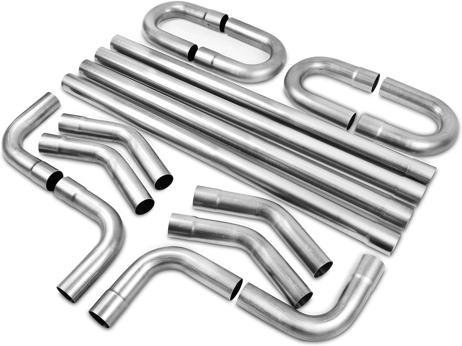 Mild Steel Exhaust Kit 2.5'' with Mandrel Bends - Improve Performance Easily