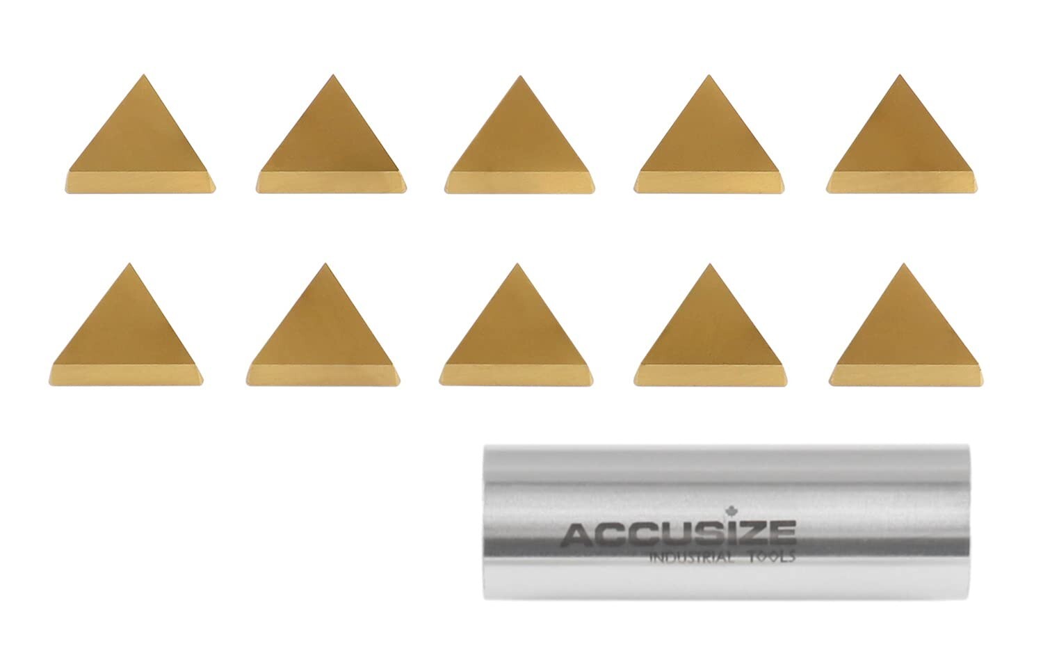 Versatile TiN Coated Carbide Inserts - 10 Pcs for Metalworking Excellence