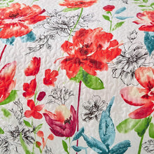 Load image into Gallery viewer, Reversible King Size Quilt Set with Floral Pattern - Summer Lightweight Comfort
