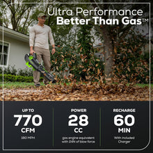 Load image into Gallery viewer, Ultra-Lightweight 80V Axial Blower - 80 Minutes Run-Time, Rapid Charger Included