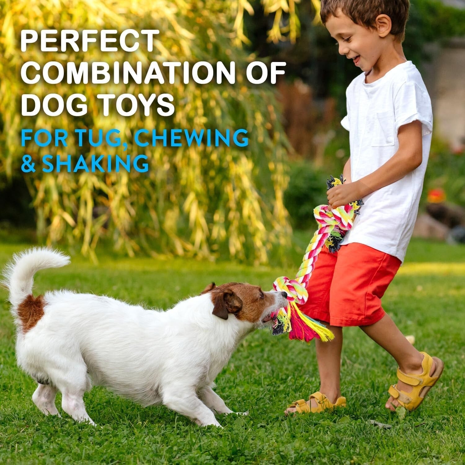 Eco-Friendly Cotton Dog Rope Toys Combo - 11 Durable Options for Fun