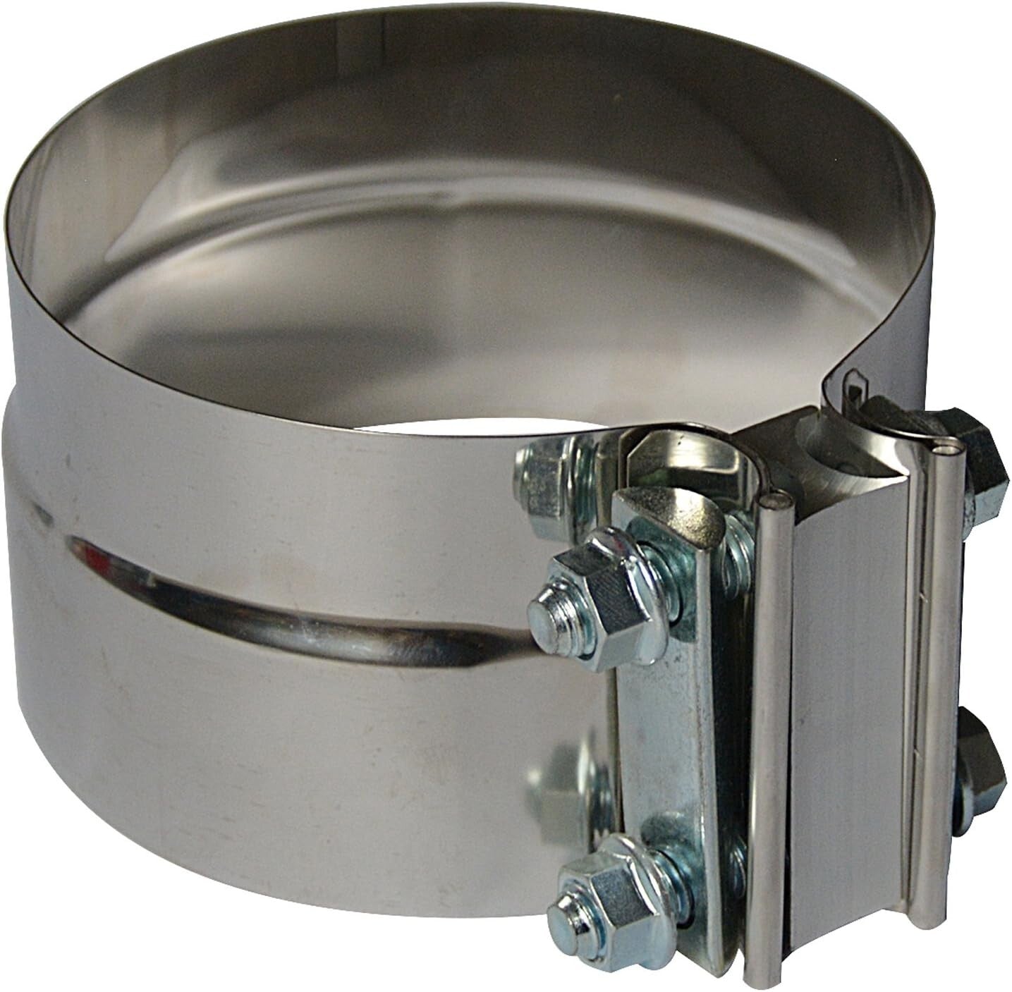 Durable 4-Inch Lap Joint Exhaust Clamp Set - Stainless Steel, Easy Installation