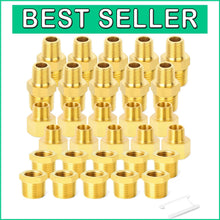 Load image into Gallery viewer, 30-Piece Brass NPT Pipe Fitting Set - Hex Bushing &amp; Reducers for Plumbing