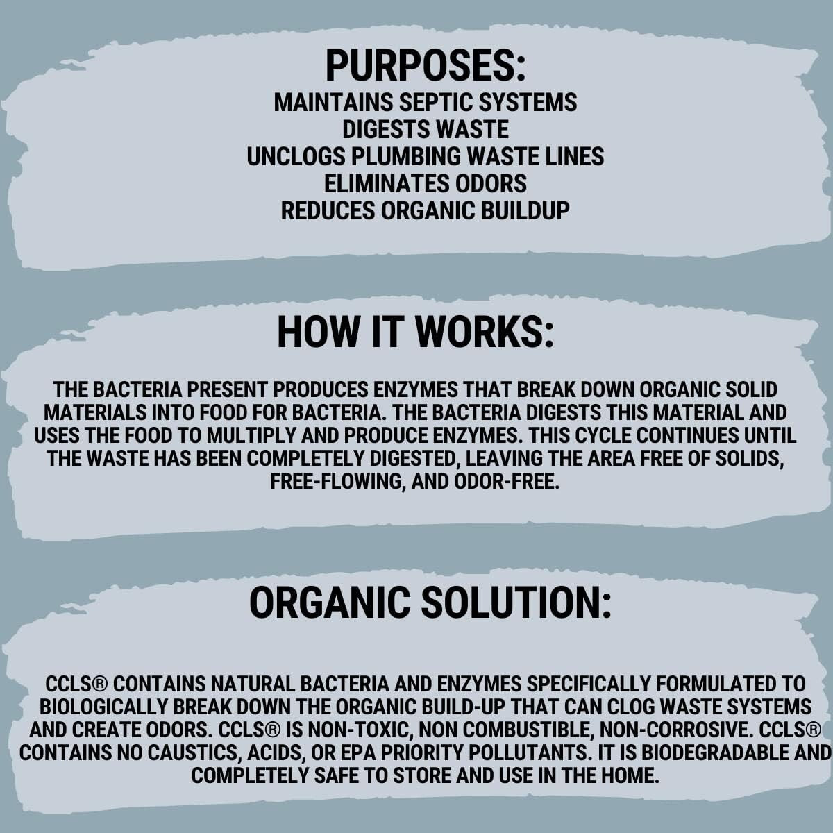 Eco-Friendly Septic Tank Additive: 1-Gallon Non-Corrosive and Odor-Free Formula