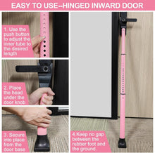 Load image into Gallery viewer, Premium 2-Pack Modern Pink Door Security Bar - Enhanced Protection Anywhere