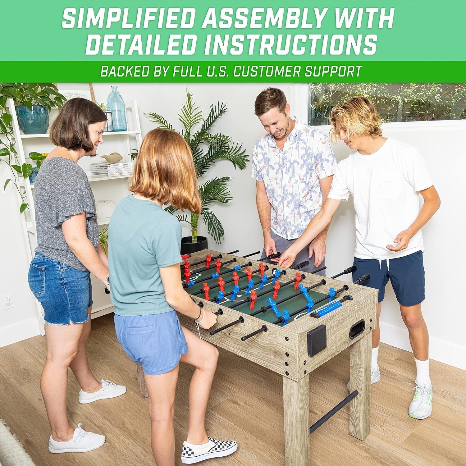 Game Room Essential: 48-Inch Foosball Table in Modern Oak Finish with Cups