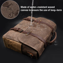 Load image into Gallery viewer, Large Capacity Messenger Bag with 9 Pockets - Waterproof Leather Laptop Carrier