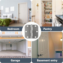 Load image into Gallery viewer, Classic Brushed Nickel 30 Pack Door Hinges 3.5" x 3.5" with Removable Pins