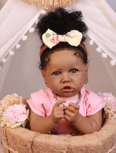Load image into Gallery viewer, Realistic 22.8" African American Reborn Baby Doll - Ideal for Nurturing Play
