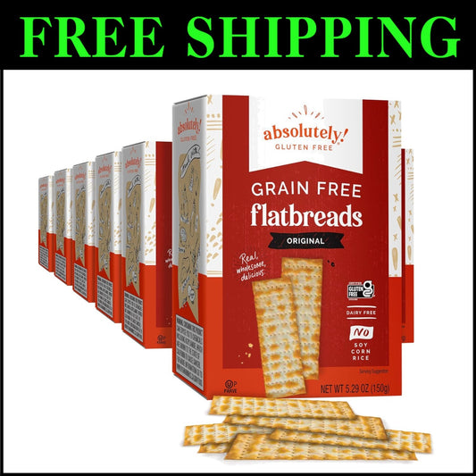 Grain-Free Crunchy Flatbreads - Convenient 12-Pack for Health-Conscious Snackers