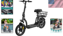 Load image into Gallery viewer, Adult Electric Commuter Scooter - Quiet Ride, Dual Drum Brakes, Wide Deck, 20mph