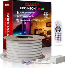 Load image into Gallery viewer, 82FT Waterproof LED RGB Neon Rope Lights with Remote - Expandable &amp; Cuttable