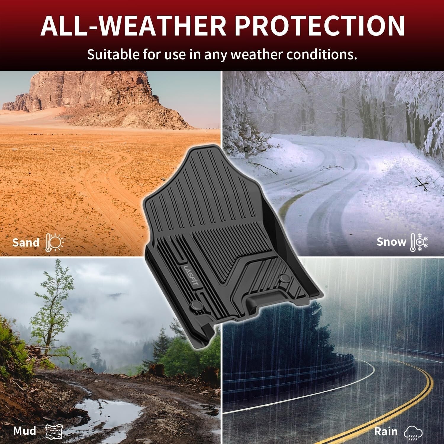 Eco-Friendly Black Floor Liners for Ram 1500 Crew Cab 2019-2024 - Versatile Fit