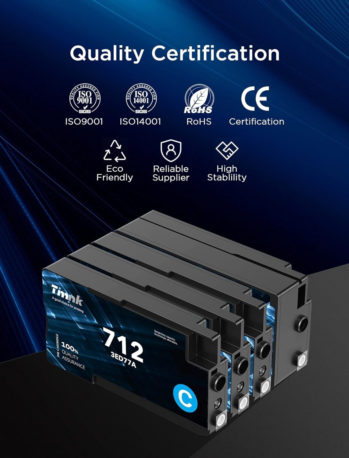 Ultimate Ink Combo: 712 Cartridges with Enhanced Capacity for DesignJet Printers