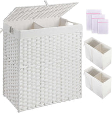 Load image into Gallery viewer, Durable Foldable Laundry Basket 110L with Lid - Stylish Organization Solution