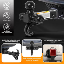 Load image into Gallery viewer, Durable Triple Ball Mount with 10,000 lbs Hook, Fits Class III and IV Receivers