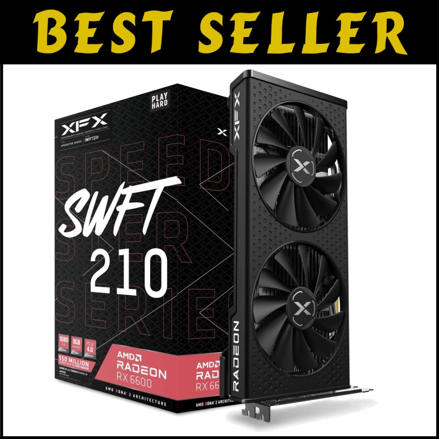 Ultimate Gaming Experience: Speedster SWFT 210 RX 6600 Graphics Card, 8GB RAM