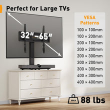 Load image into Gallery viewer, Universal Swivel TV Stand for 32''-65'' TVs - Height Adjustable with Glass Base