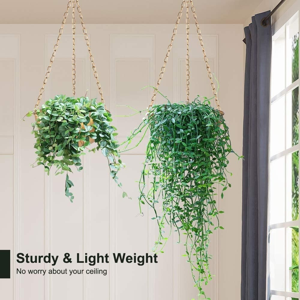 Elegant 10-Inch Gold Hanging Plant Pot - Perfect for Mid Century Modern Decor