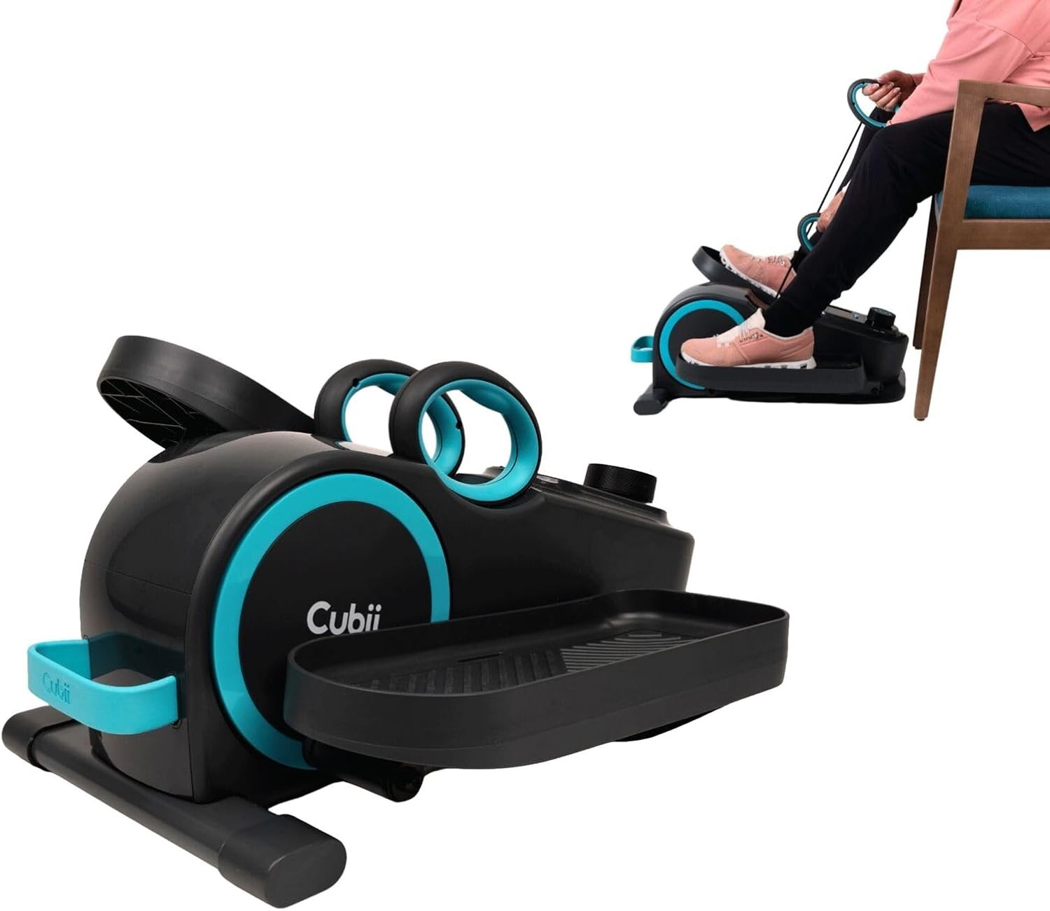Whisper-Quiet Compact Elliptical with Upper Body Resistance - Ideal for Home Use