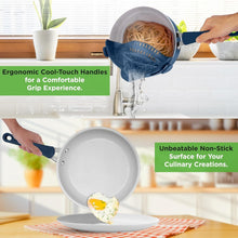 Load image into Gallery viewer, Durable 20-Piece Navy Kitchen Cookware Set - Induction Ready and Dishwasher Safe