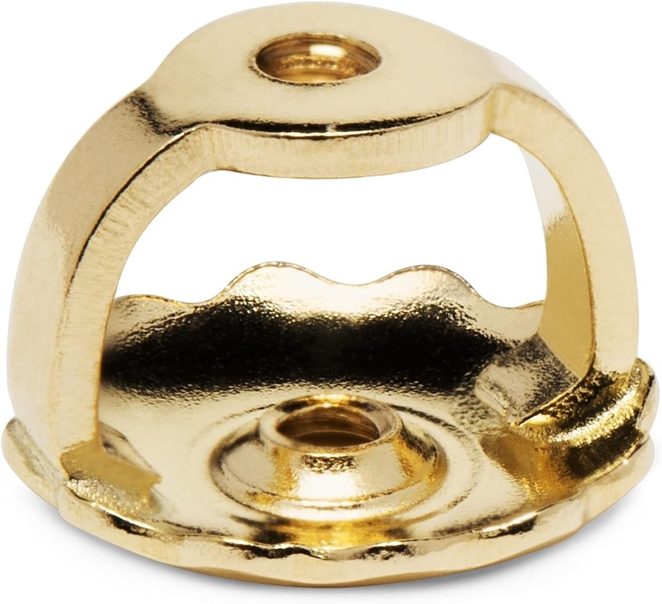 Threaded 14K Yellow Gold Earring Back, Polished & Skin-Safe - 0.040" Post