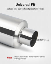 Load image into Gallery viewer, 2.25" Inlet Stainless Steel Exhaust Tip, 15" Length, Premium Sound Control