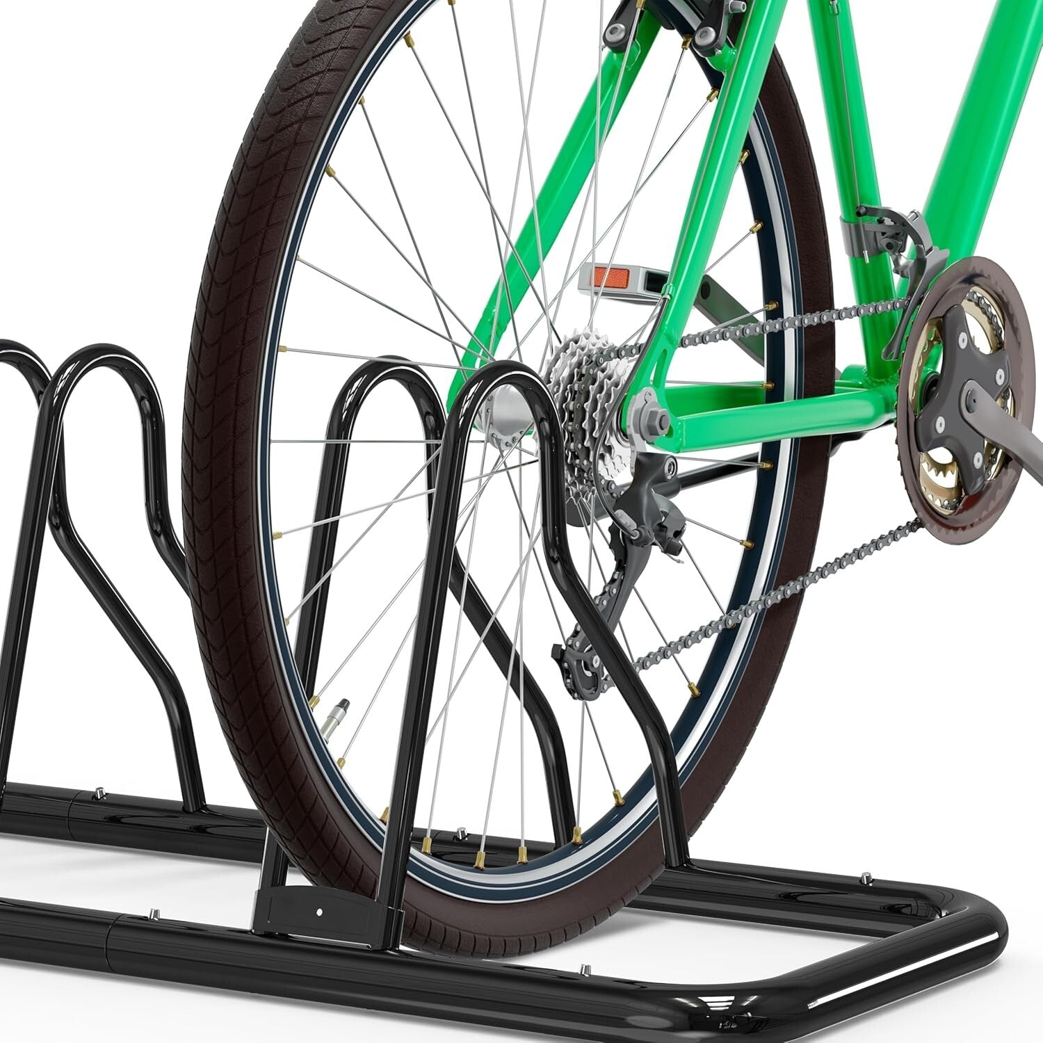 5-Compartment Bicycle Parking Rack - Easy Assembly & Sturdy Powder Coated Finish