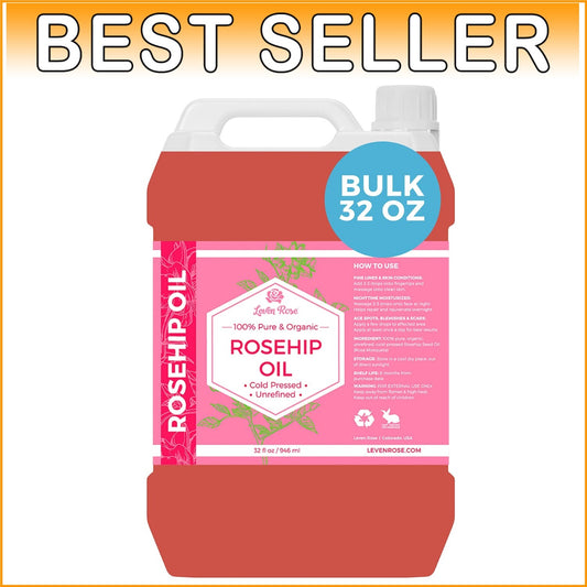 32 oz Cold Pressed Rosehip Seed Oil - Ultimate Anti-Aging Skin Nourisher