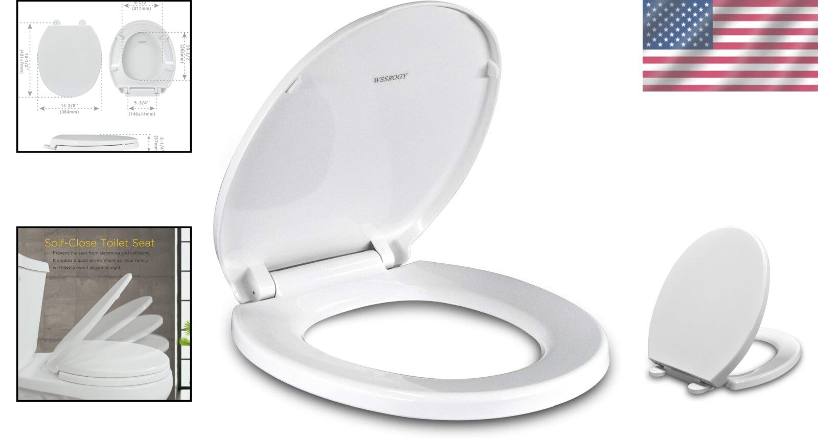 Stylish Quiet-Close Round Toilet Seat - Easy to Install with Eco-Friendly Design