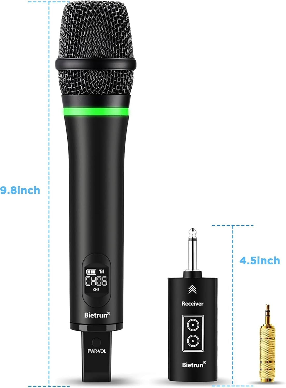 Durable Metal Wireless Microphone - Rechargeable & Ideal for Public Speaking
