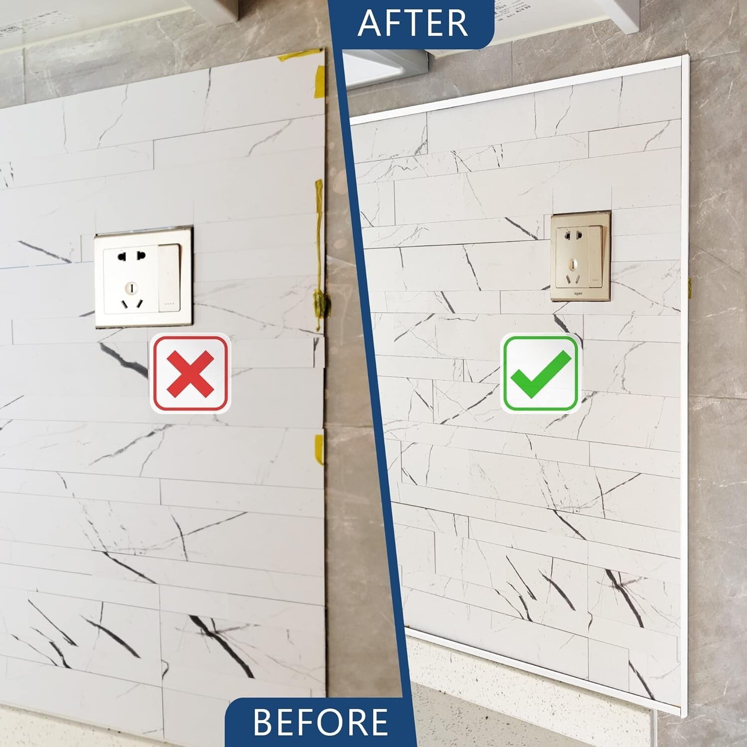 10-Pack Self-Adhesive 36-Inch Aluminum Tile Trim - Matte White Backsplash Edge